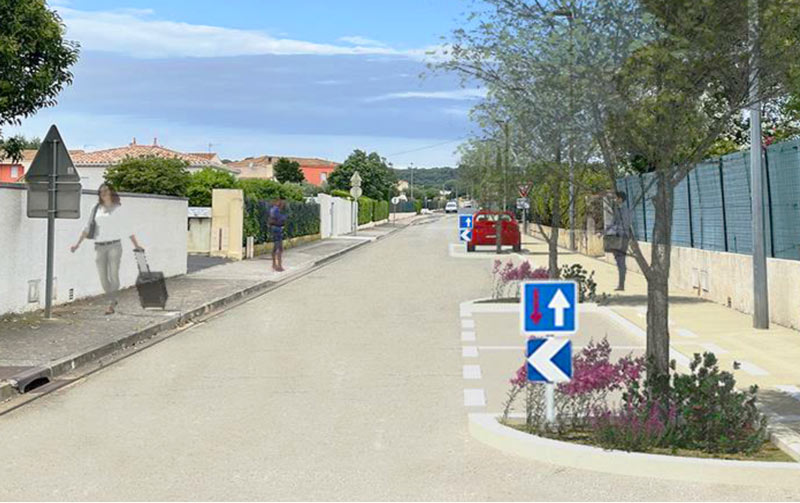 Projet aménagement avenue de Caux - aménagement végétalisé